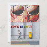 Kiss-Liebe ist Liebe Gay/Lesben Save the Date Kart