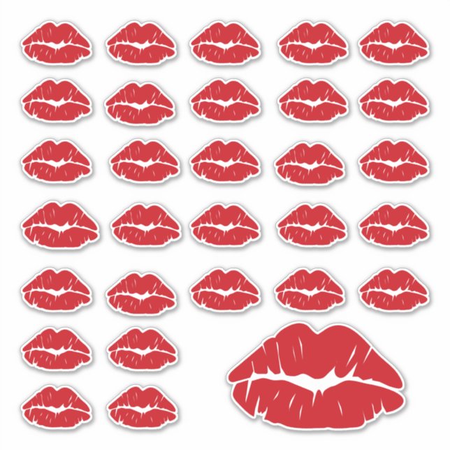 Kiss Liebe Kisses Custom Cut-out Aufkleber (Vorderseite)