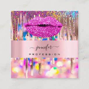 KISS LIPMakeup Künstler Unicorn Holograph Tropfen Quadratische Visitenkarte