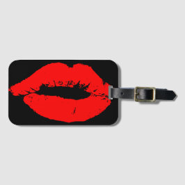 Kiss Lips Red Lipstick Liebe Passion Valentine Gepäckanhänger
