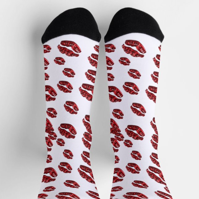Kiss Lips Socken (Oben)