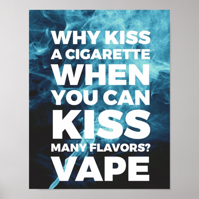 Kiss many Flavors Vape Poster (Vorne)