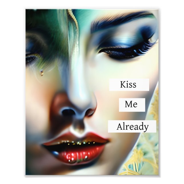 Kiss Me bereits | Fantasy Ethereal Art Fotodruck (Vorne)
