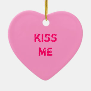 Kiss Me Conversation Herzenschmuck Keramik Ornament