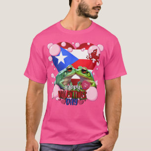 Kiss Me Coqui Puerto Rico Frog Puerto Rico Valent T-Shirt