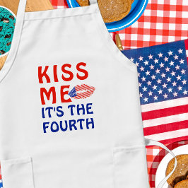 Kiss Me Es ist die vierte Lipstick USA Flag Schürz Schürze