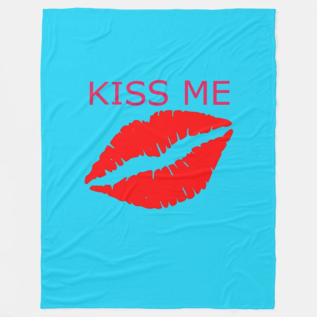 Kiss Me Fleecedecke (Vorderseite)