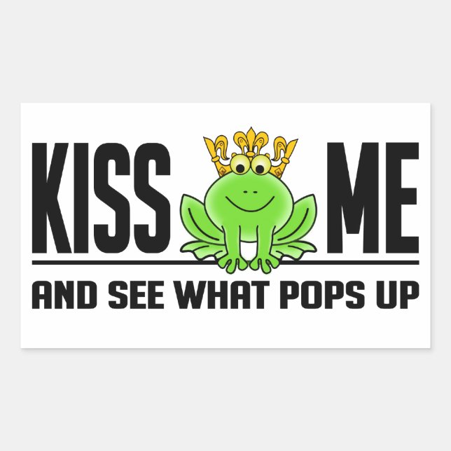 KISS ME Frog Aufkleber (Vorderseite)