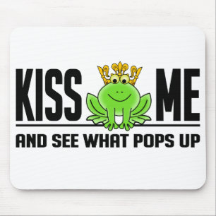 KISS ME Frog mousepad, anpassbar Mousepad