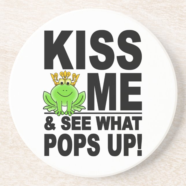 KISS ME Frog Untersetzer (Vorne)