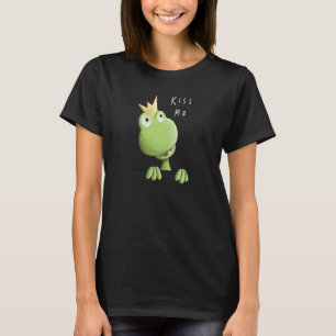 Kiss Me Frosch mit Kronenfrosch-Prinzfan T-Shirt