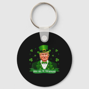 Kiss Me Funny Trump 2024 Patrick Day Patriotic Tak Schlüsselanhänger