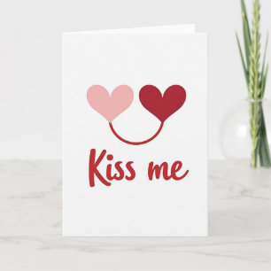 Kiss Me Hearts Liebeskarte Karte