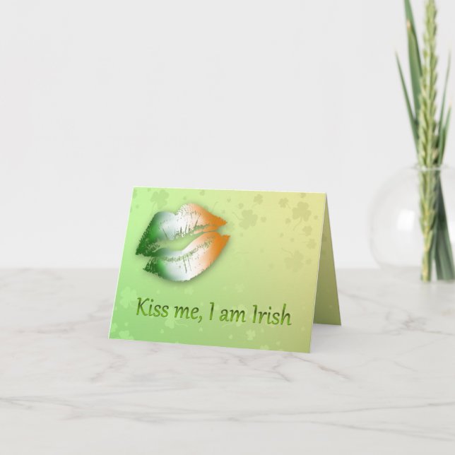 Kiss Me I am Irish - Greeting Card Karte (Vorderseite)