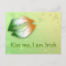 Kiss Me I am Irish - Postcard Postkarte