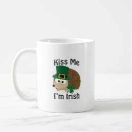 Kiss Me I bin irischer Igel Kaffeetasse