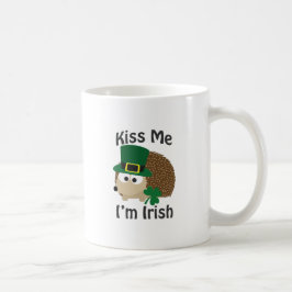 Kiss Me I bin irischer Igel Kaffeetasse