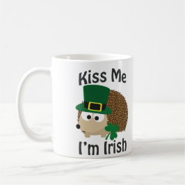Kiss Me I bin irischer Igel Tasse