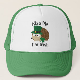 Kiss Me I bin irischer Igel Truckerkappe