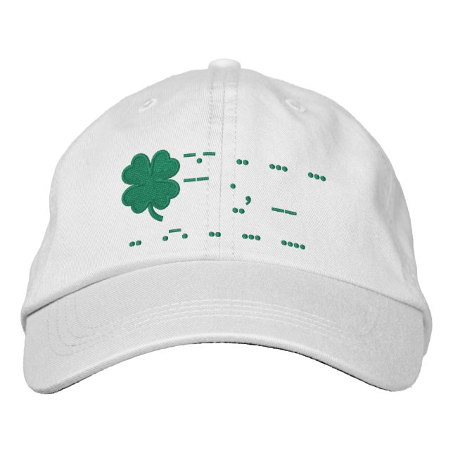 Kiss Me I bin Irish Morse Code Cap Bestickte Baseballkappe (Vorderseite)