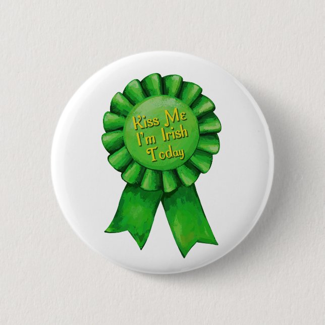 Kiss Me I bin Irish Today Button (Vorderseite)