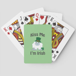 Kiss Me I bin Irish Yeti Spielkarten
