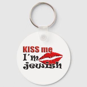 Kiss Me I bin jüdisch Schlüsselanhänger
