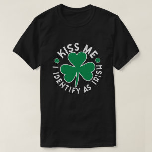 Kiss Me I Identifiez Comme T-shirt Irlandais