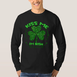 Kiss Me I m Irish Saint Patrick Day Shamrock T-Shirt