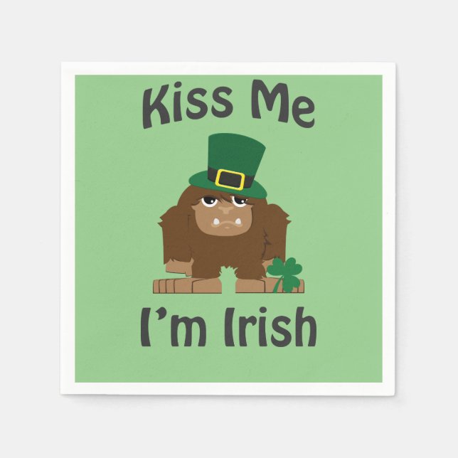 Kiss Me Ich bin ein Irrfuß Serviette (Vorderseite)