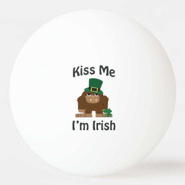 Kiss Me Ich bin ein Irrfuß Tischtennisball (Vorderseite)