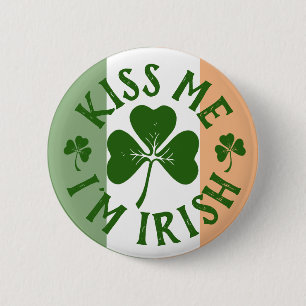 Kiss Me Ich bin irisch   Classic Saint Patrick's D Button