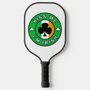 Kiss Me Ich bin irisch Pickleball Schläger