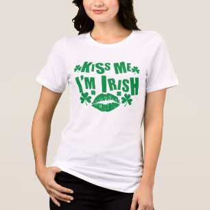 Kiss Me Ich bin irisch St. Patrick's Day Tri-Blend Shirt