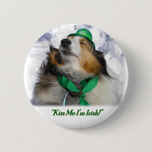Kiss Me Ich bin irisches Button