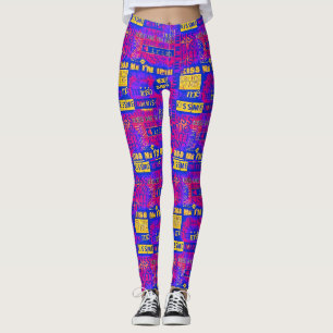 Kiss Me Ich bin Irish Bright Word Play Leggings