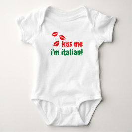 Kiss Me Ich bin Italiener Baby Body Anzug Baby Strampler