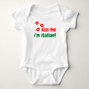 Kiss Me Ich bin Italiener Baby Body Anzug Strampler