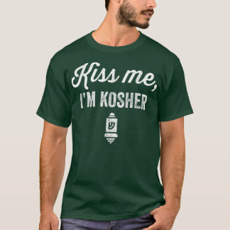 Kiss Me Ich bin Kosher Funny Jüdisches Hebräisch T T-Shirt