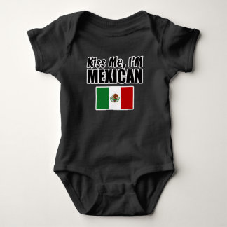 Kiss Me, ich bin mexikanischer Baby Jersey Bodysui Strampler