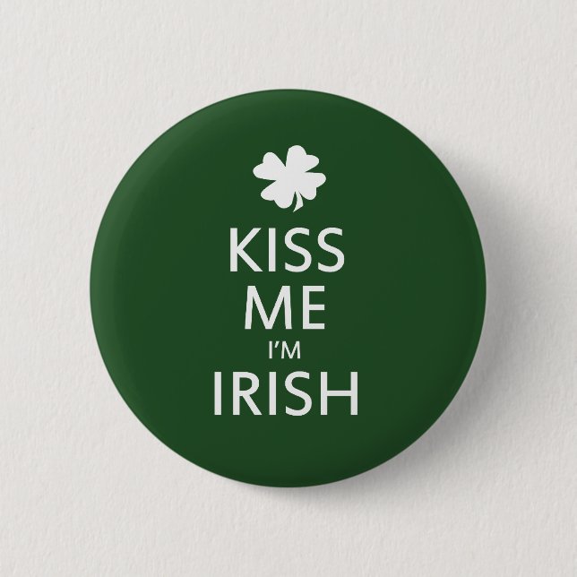 Kiss me Im Irish Button (Vorderseite)
