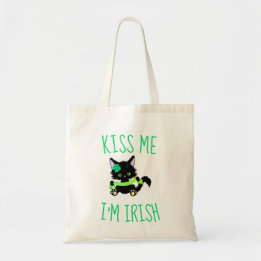 Kiss Me I'm Irish Cat Lover Tragetasche