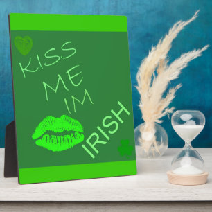 Kiss Me Im Irish Fotoplatte