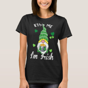 Kiss Me I'm Irish Gnome Kleeblatt C Saint Patrick T-Shirt