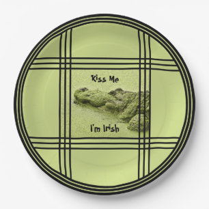 Kiss Me I'm Irish - Green Gator Nature Fotografy Pappteller