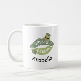 Kiss Me I'm Irish Retro-Brauch St. Patrick’s Kaffeetasse