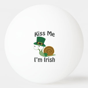 Kiss Me I'm Irish Snail Tischtennisball