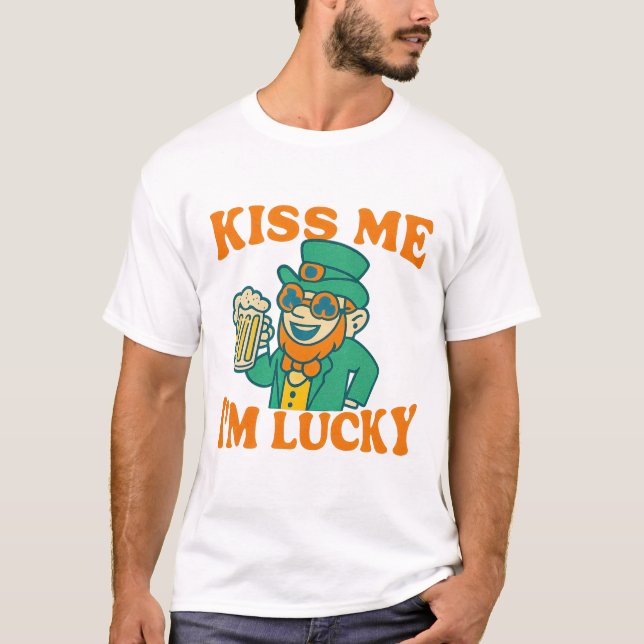 Kiss Me I'm Lucky T-Shirt (Vorderseite)