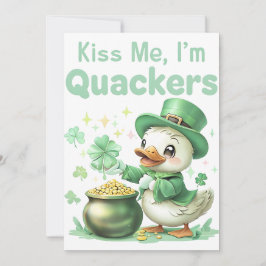 Kiss Me, I'm Quackers" St. Patrick’s Day Einladung