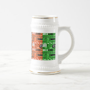 Kiss Me Irish Flag Bierglas
